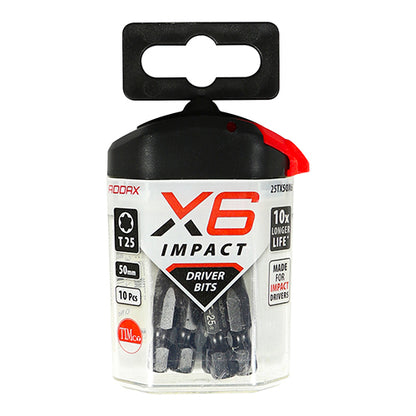 TIMCO X6 Impact TX Drive Driver Bit - TX25 x 50 - Image