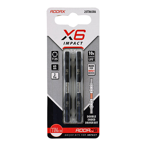 TIMCO X6 Double Ended TX Drive Bit - TX25 x 65 - Image
