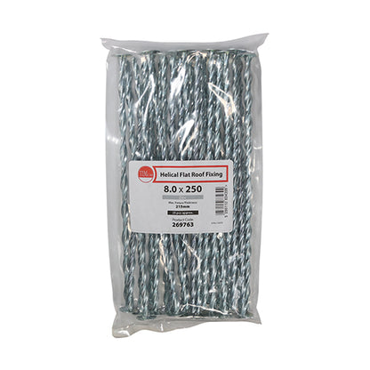 TIMCO Helical Flat Roof Fixing Silver - 8.0 x 250 - Image