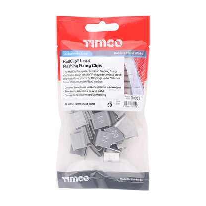 TIMCO Hallclip Lead Flashing Fixing Clips To Suit 6 - 18mm Chase Joints - Image