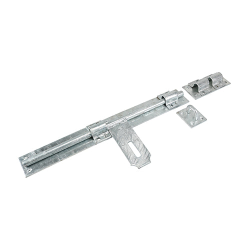 TIMCO Heavy Cross Pattern Door Bolt Hot Dipped Galvanised - 18" - Image