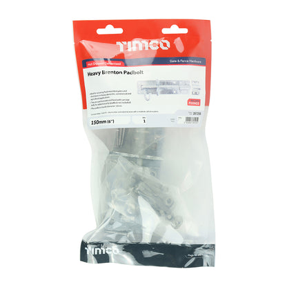 TIMCO Heavy Brenton Padbolt Hot Dipped Galvanised - 6" - Image