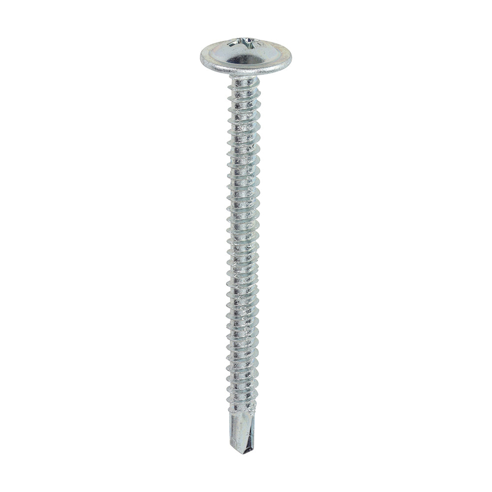 TIMCO Baypole Screws Wafer Flange PH Self-Drilling Point Zinc - 4.8 x 60 - Image