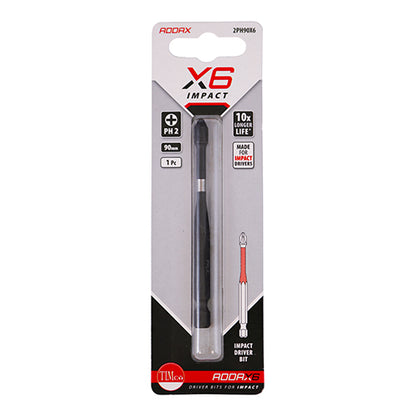TIMCO X6 Impact Phillips Driver Bit - No.2 x 90 - Image
