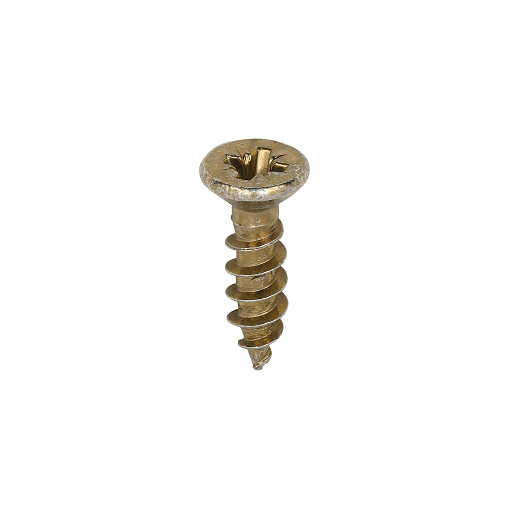 TIMCO Classic Multi-Purpose Reduced Head Countersunk Gold Piano Hinge Woodscrews - 3.0 x 12 - Image