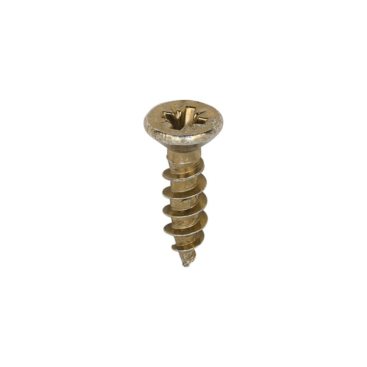 TIMCO Classic Multi-Purpose Reduced Head Countersunk Gold Piano Hinge Woodscrews - 3.0 x 12 - Image