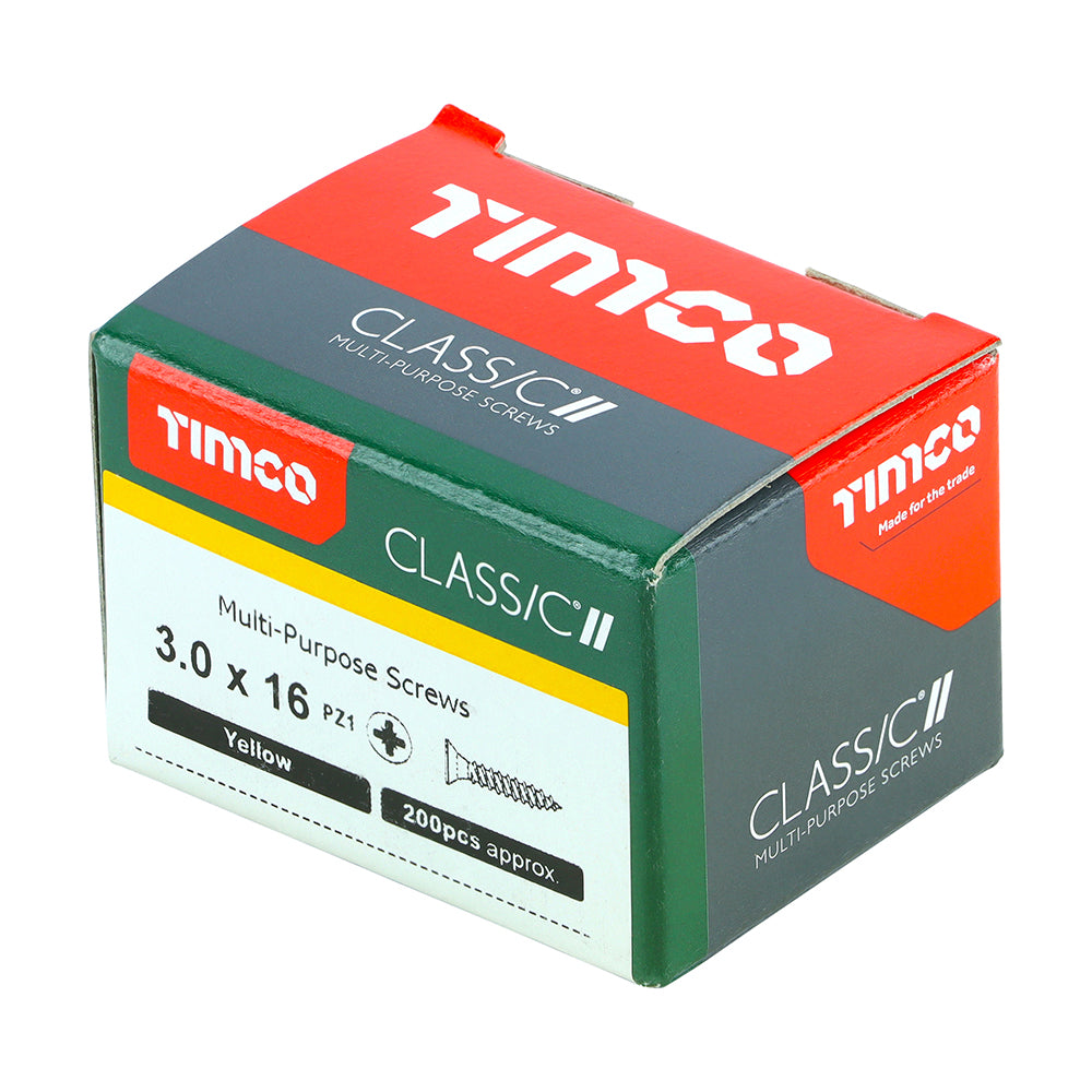 TIMCO Classic Multi-Purpose Countersunk Gold Woodscrews - 3.0 x 16 - Image