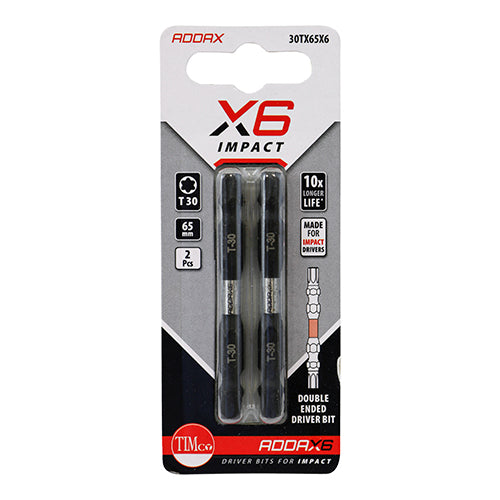TIMCO X6 Double Ended TX Drive Bit - TX30 x 65 - Image