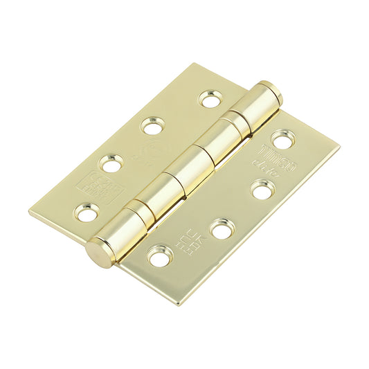 TIMCO Ball Bearing Hinges Grade 13 Stainless Steel Electro Brass - 101 x 76 x 3.0 - Image