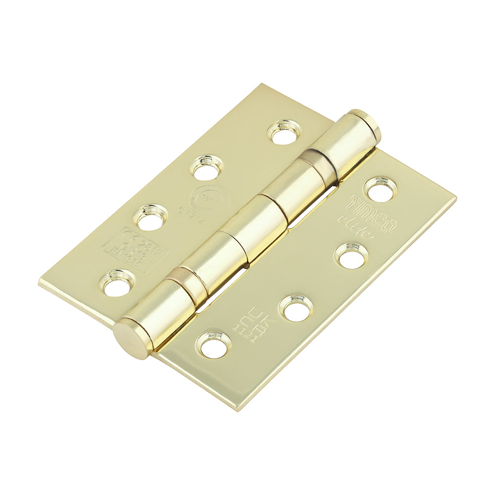 TIMCO Ball Bearing Hinges Grade 13 Stainless Steel Electro Brass - 101 x 76 x 3.0 - Image