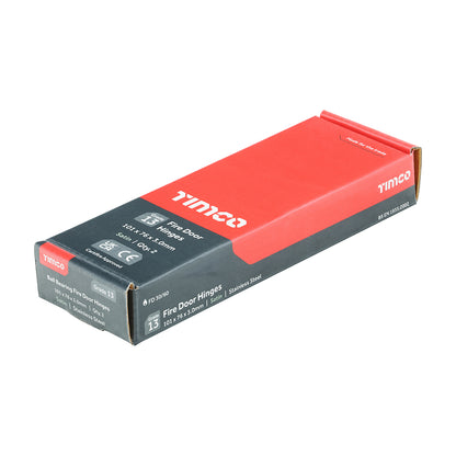 TIMCO Ball Bearing Hinges Grade 13 Satin Stainless Steel - 101 x 76 x 3.0 - Image
