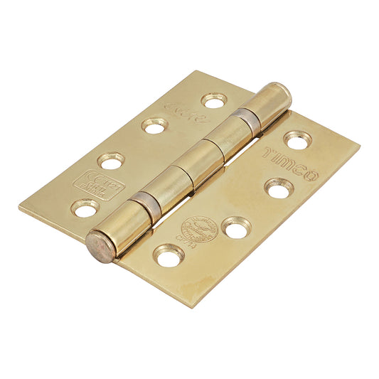 TIMCO Ball Bearing Hinges Grade 11 Steel Electro Brass - 101 x 76 x 2.6 - Image