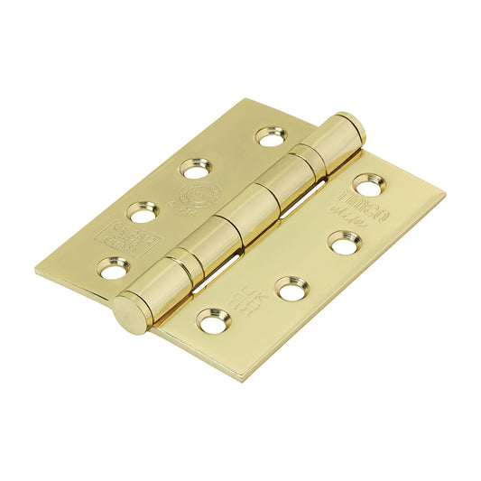 TIMCO Ball Bearing Hinges Grade 13 Stainless Steel Electro Brass - 101 x 76 x 3.0 - Image