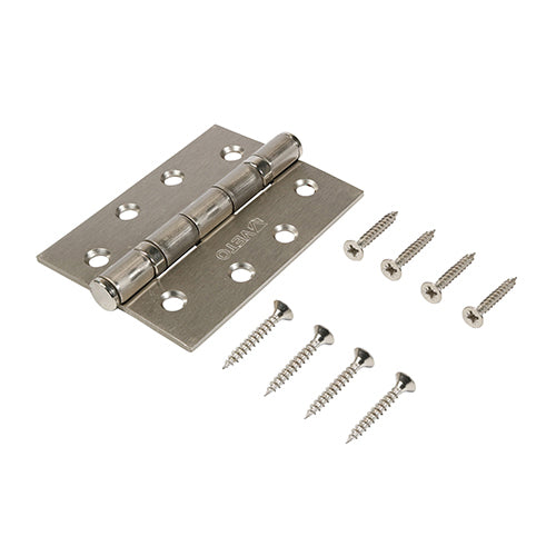 TIMCO  Twin Ball Bearing Hinges - Steel - Satin Nickel - 102 x 76