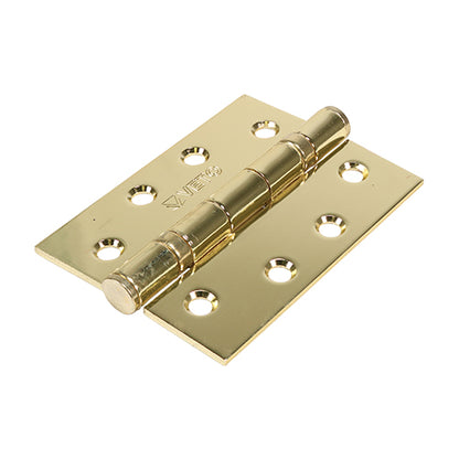TIMCO  Twin Ball Bearing Hinges - Steel - Electro Brass - 102 x 76