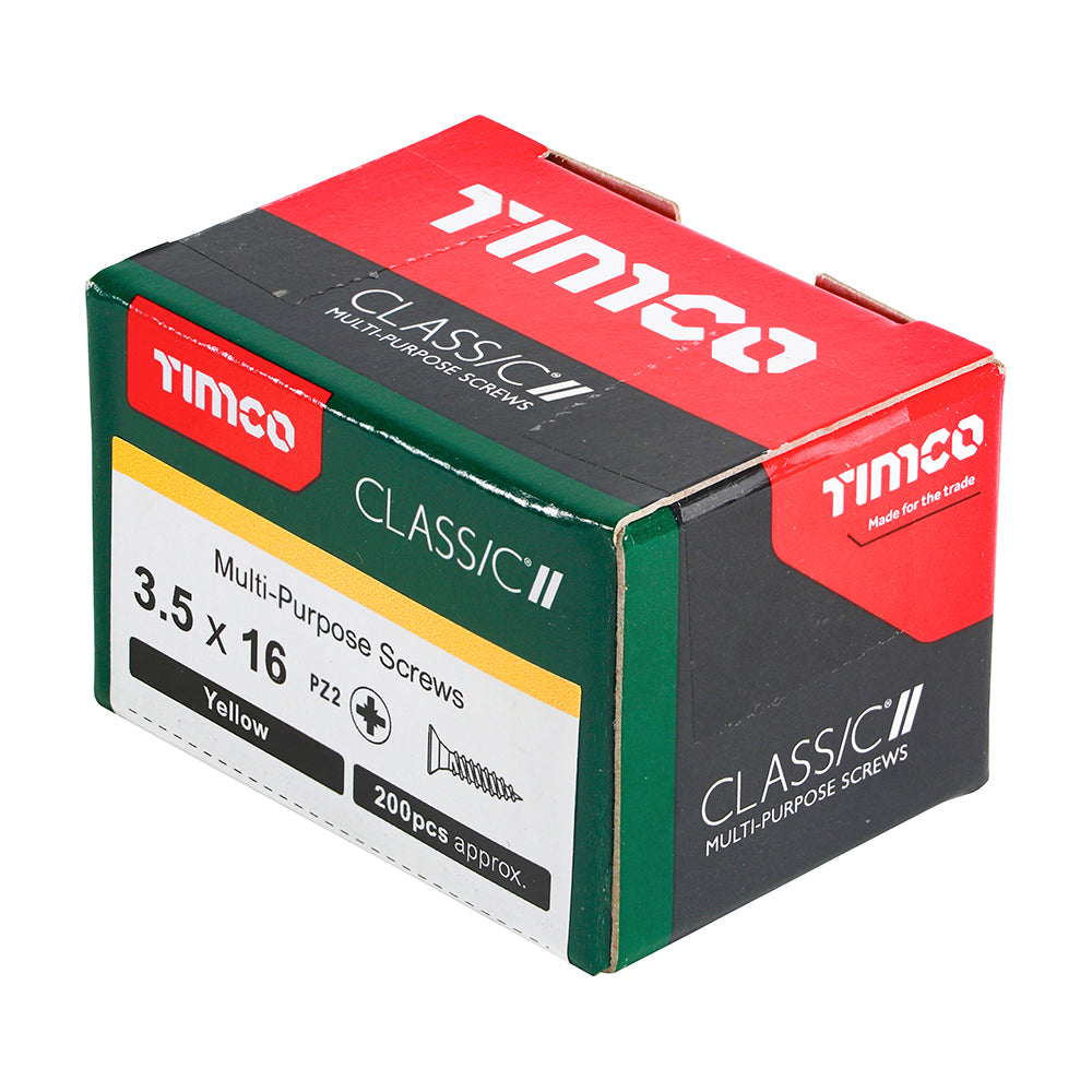 TIMCO Classic Multi-Purpose Countersunk Gold Woodscrews - 3.5 x 16 - Image