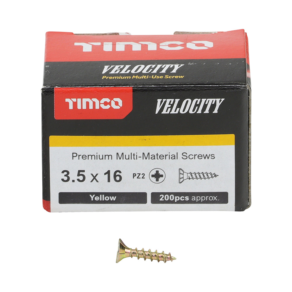 TIMCO Velocity Premium Multi-Use Countersunk Gold Woodscrews - 3.5 x 16 - Image