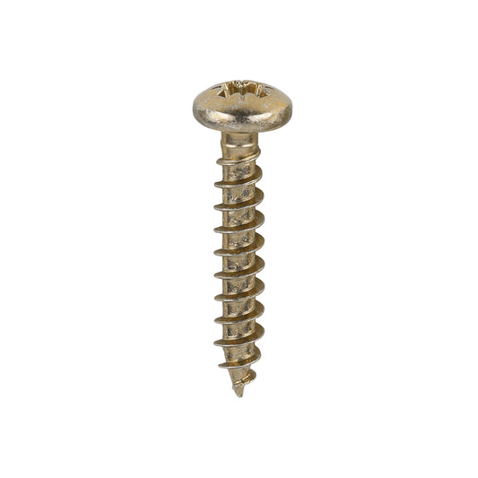 TIMCO Classic Multi-Purpose Pan Head Gold Woodscrews - 3.5 x 20 - Image