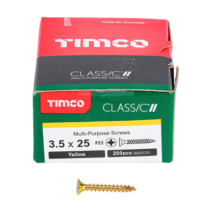 TIMCO Classic Multi-Purpose Countersunk Gold Woodscrews - 3.5 x 25 - Image