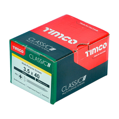 TIMCO Classic Multi-Purpose Countersunk Gold Woodscrews - 3.5 x 40 - Image