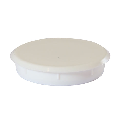 TIMCO Hinge Hole Cover Caps White - 35mm - Image