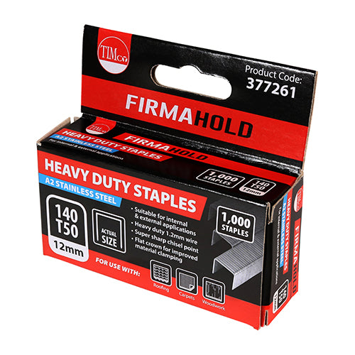TIMCO Heavy Duty Chisel Point A2 Stainless Steel Staples  - 8mm - Image