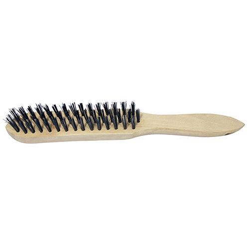 TIMCO Wooden Handle Wire Brush Steel - 3 Rows - Image