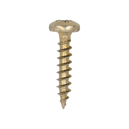 TIMCO Classic Multi-Purpose Pan Head Gold Woodscrews - 4.0 x 20 - Image