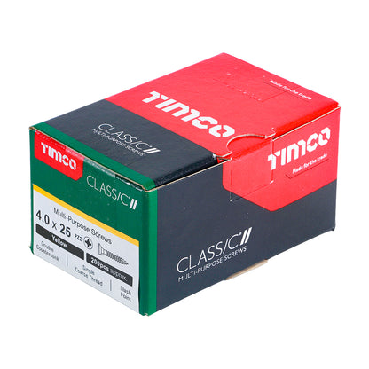 TIMCO Classic Multi-Purpose Countersunk Gold Woodscrews - 4.0 x 25 - Image