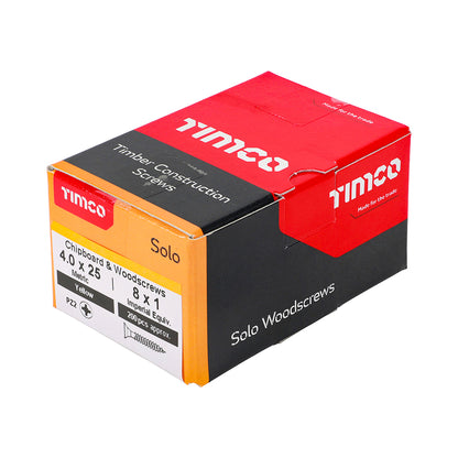 TIMCO Solo Countersunk Gold Woodscrews - 4.0 x 25 - Image