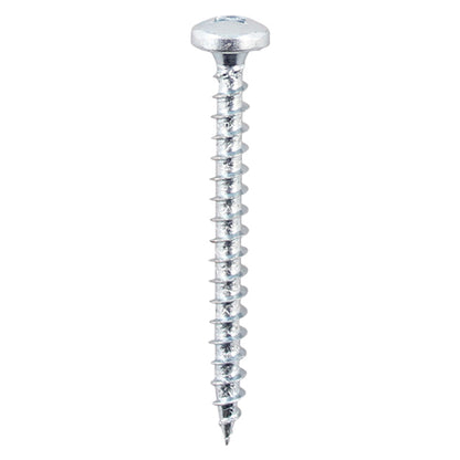 TIMCO Solo Pan Head Silver Woodscrews - 4.0 x 25 - Image