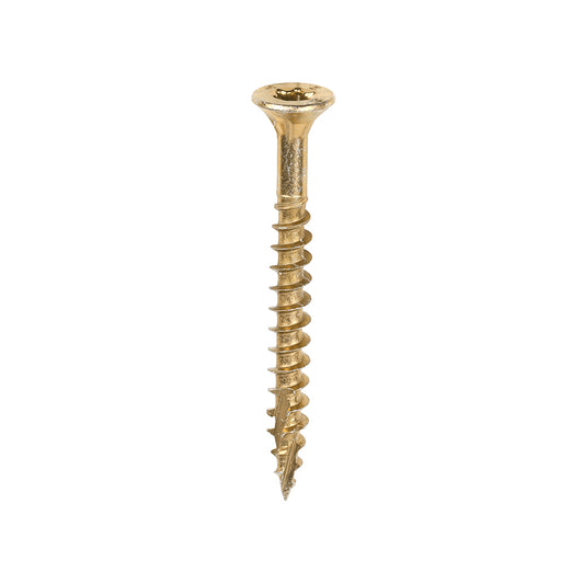 TIMCO C2 Clamp-Fix Multi-Purpose Premium Countersunk Gold Woodscrews - 4.0 x 40 - Image