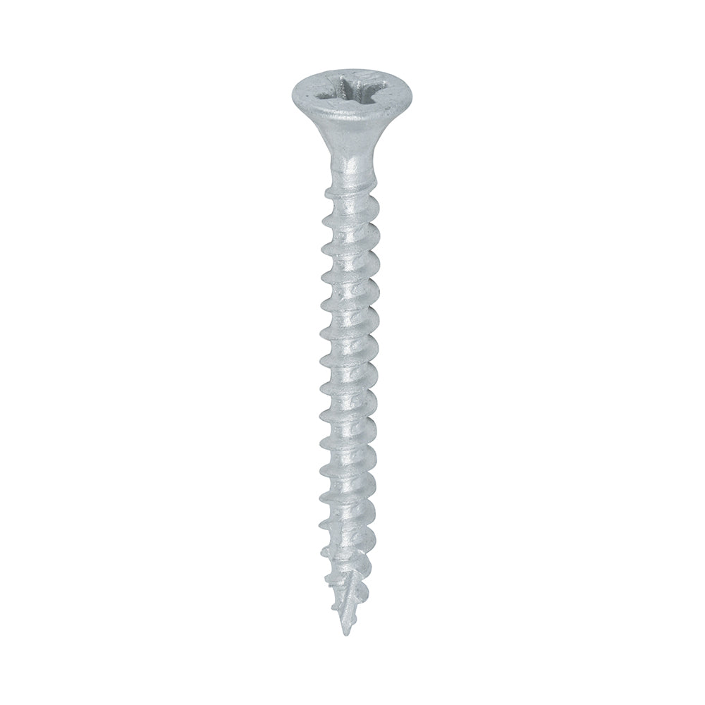 TIMCO C2 Exterior Multi-Purpose Premium Countersunk Silver Woodscrews - 4.0 x 40 - Image