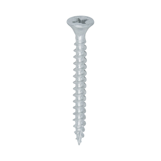 TIMCO C2 Exterior Multi-Purpose Premium Countersunk Silver Woodscrews - 4.0 x 40 - Image