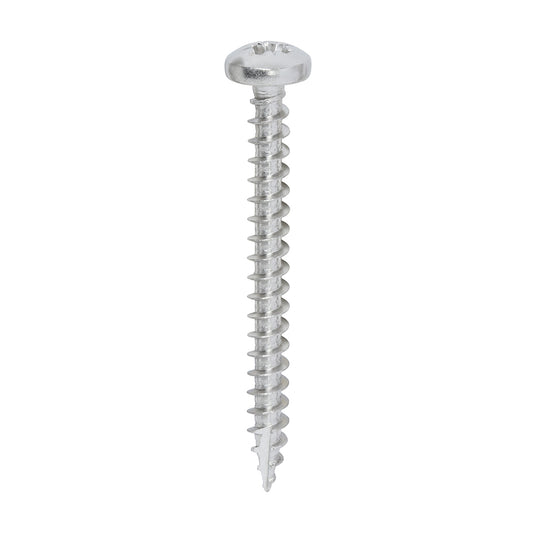TIMCO Classic Multi-Purpose Pan Head A2 Stainless Steel Woodcrews - 4.0 x 40 - Image