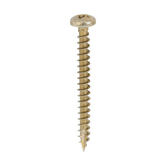 TIMCO Classic Multi-Purpose Pan Head Gold Woodscrews - 4.0 x 40 - Image