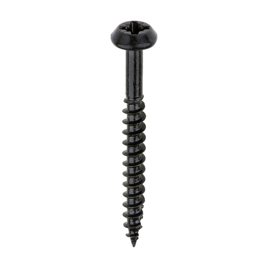 TIMCO Rainwater Bracket Exterior Black Screws - 4.0 x 40