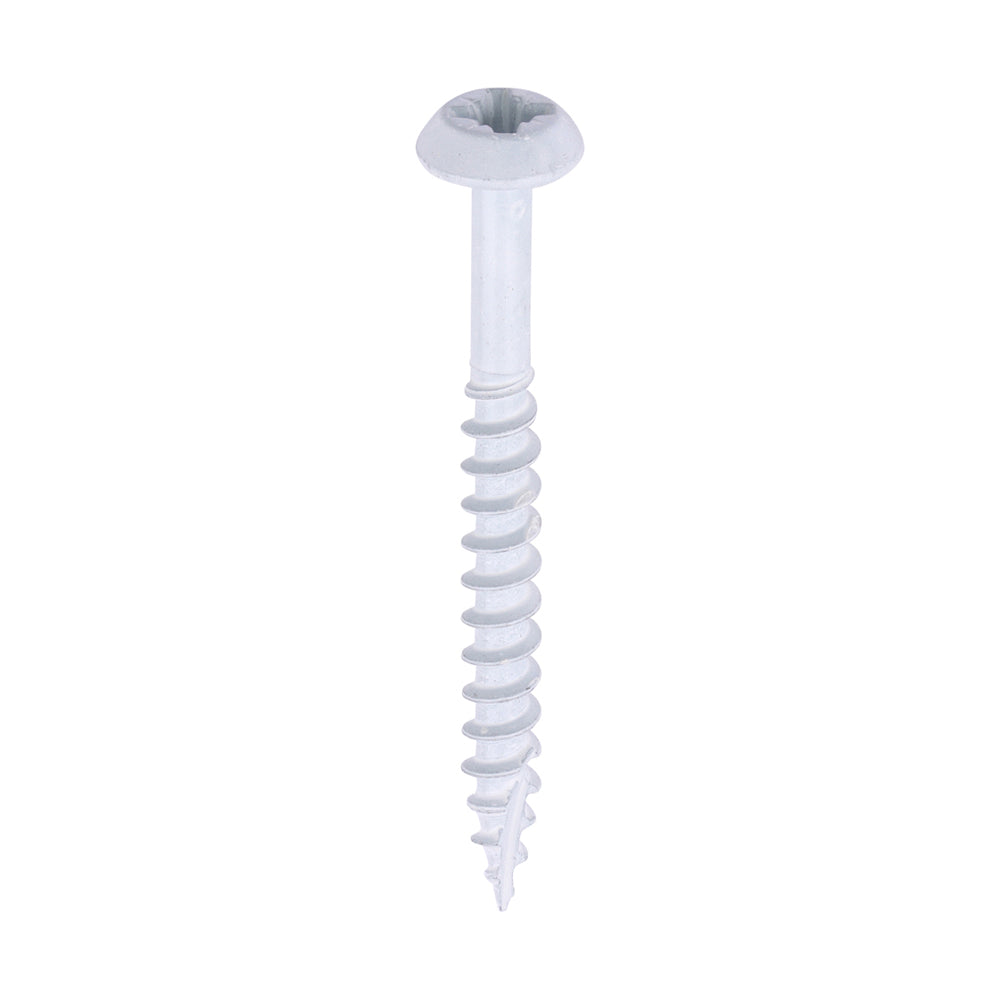 TIMCO Rainwater Bracket Exterior White Screws - 4.0 x 40 - Image