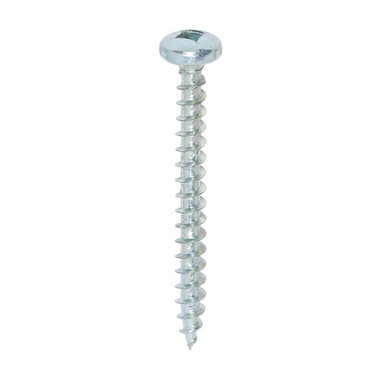 TIMCO Solo Pan Head Silver Woodscrews - 4.0 x 40 - Image