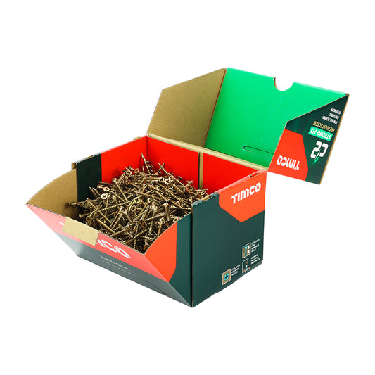 TIMCO C2 Strong-Fix Multi-Purpose Premium Countersunk Gold Woodscrews - 4.0 x 50