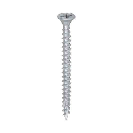 TIMCO C2 Exterior Multi-Purpose Premium Countersunk Silver Woodscrews - 4.0 x 50 - Image