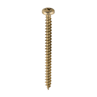 TIMCO Classic Multi-Purpose Pan Head Gold Woodscrews - 4.0 x 50 - Image