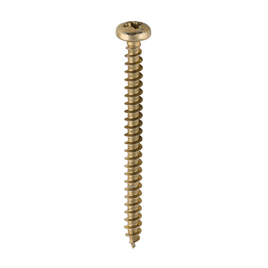 TIMCO Classic Multi-Purpose Pan Head Gold Woodscrews - 4.0 x 50 - Image