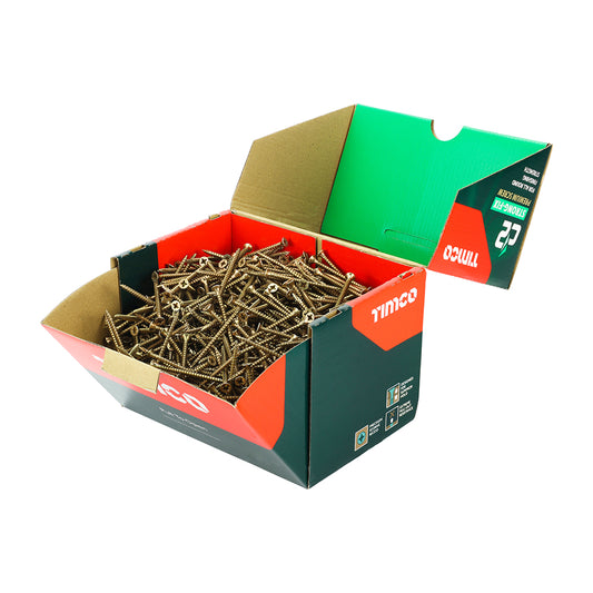 TIMCO C2 Strong-Fix Multi-Purpose Premium Countersunk Gold Woodscrews - 4.0 x 60