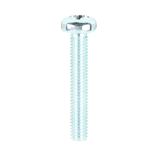 TIMCO Machine Pan Head Silver Screws - M4 x 25 - Image