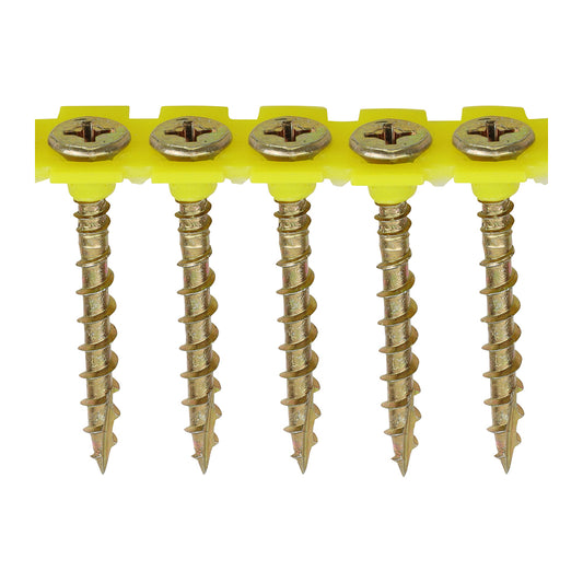 TIMCO Collated Solo Countersunk Gold Woodscrews - 4.2 x 40 - Image