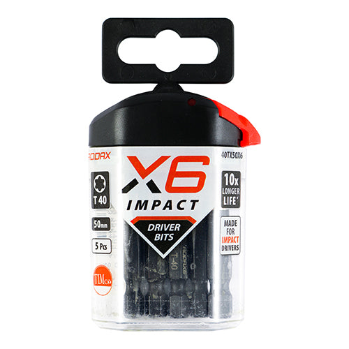 TIMCO X6 Impact TX Drive Driver Bit - TX40 x 50 - Image