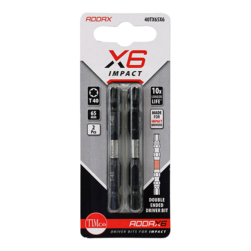 TIMCO X6 Double Ended TX Drive Bit - TX40 x 65 - Image