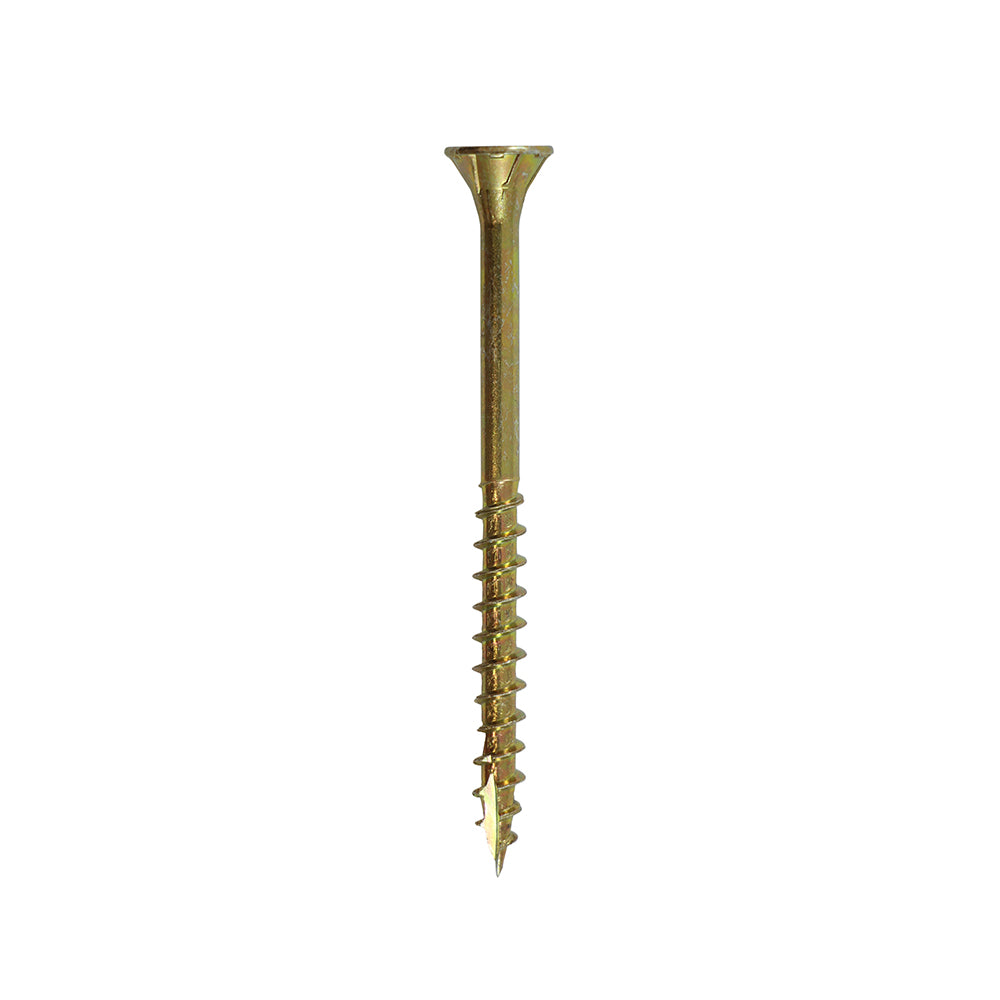 TIMCO C2 Flooring-Fix Premium Flooring & MDF Gold Woodscrews - 4.2 x 55 - Image