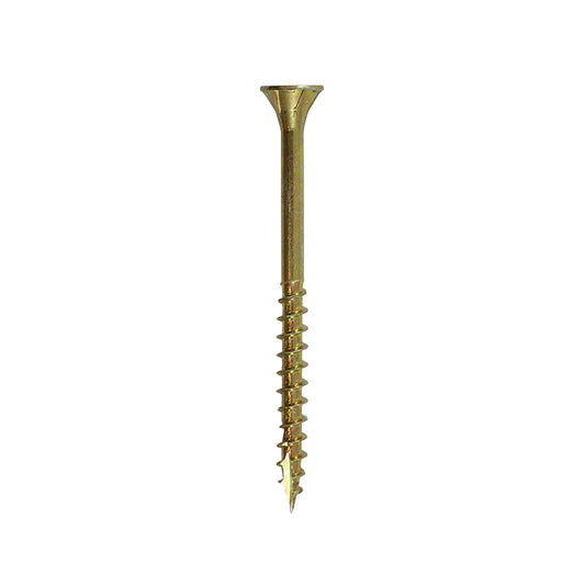 TIMCO C2 Flooring-Fix Premium Flooring & MDF Gold Woodscrews - 4.2 x 55 - Image